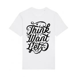 Tricou stanley stella barbat think it alb