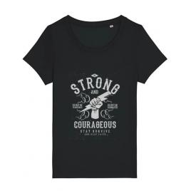 Tricou stanley stella dama be strong and courageous negru