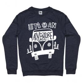 Bluza adler barbat lets go an adventure denim inchis