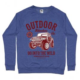 Bluza adler barbat outdoor adventure albastru melanj