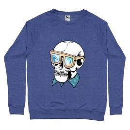 Bluza adler barbat skull holiday albastru melanj
