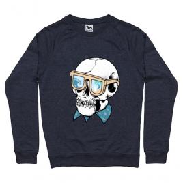 Bluza adler barbat skull holiday denim inchis