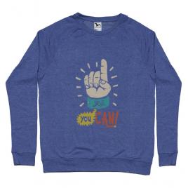 Bluza adler barbat yes you can albastru melanj