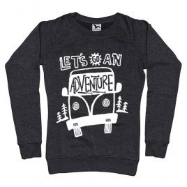 Bluza adler dama lets go an adventure negru melanj