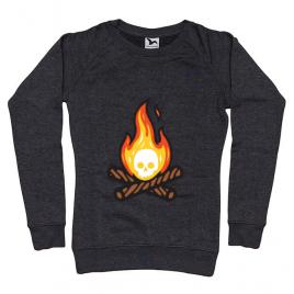 Bluza adler dama skullfire negru melanj