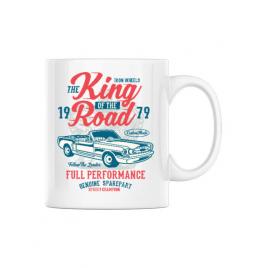 Cana personalizata king of the road alb