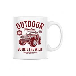 Cana personalizata outdoor adventure alb