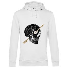 Hoodie barbat cu gluga arrow alb