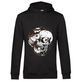 Hoodie barbat cu gluga coffee addict negru