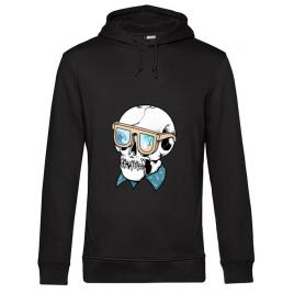 Hoodie barbat cu gluga skull holiday negru