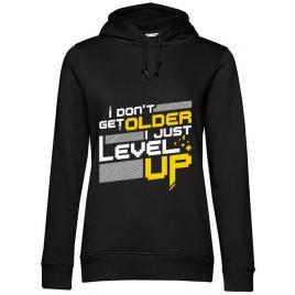 Hoodie dama cu gluga i dont get older negru