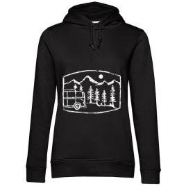 Hoodie dama cu gluga vanture negru