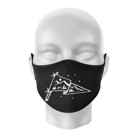 Masca personalizata reutilizabila camp flag negru