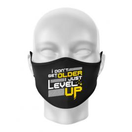 Masca personalizata reutilizabila i dont get older negru