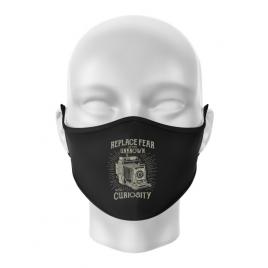 Masca personalizata reutilizabila replace fear negru