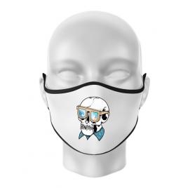 Masca personalizata reutilizabila skull holiday alb