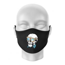 Masca personalizata reutilizabila skull holiday negru