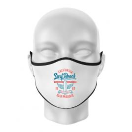 Masca personalizata reutilizabila surf beach alb