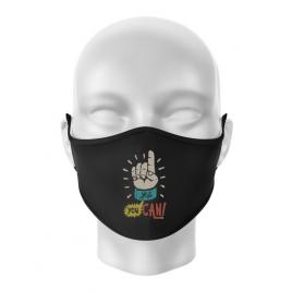 Masca personalizata reutilizabila yes you can negru