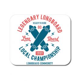 Mousepad personalizat legendary longboard alb