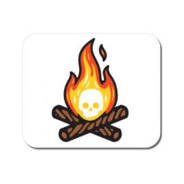 Mousepad personalizat skullfire alb