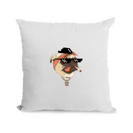 Perna personalizata pug life alb