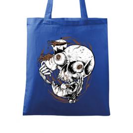 Sacosa din panza coffee addict albastru regal