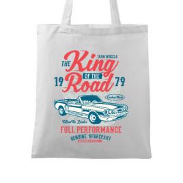 Sacosa din panza king of the road alb
