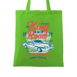 Sacosa din panza king of the road verde mar