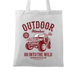 Sacosa din panza outdoor adventure alb