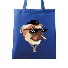 Sacosa din panza pug life albastru regal