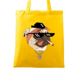 Sacosa din panza pug life galben