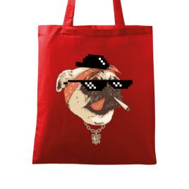 Sacosa din panza pug life rosu