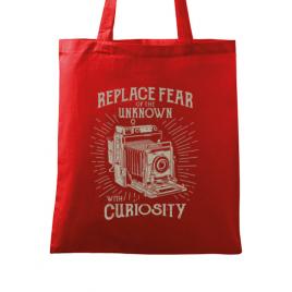 Sacosa din panza replace fear rosu