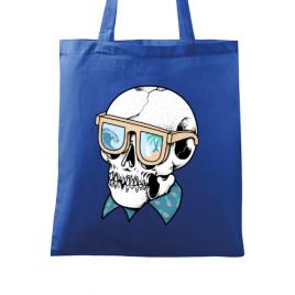 Sacosa din panza skull holiday albastru regal