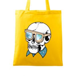 Sacosa din panza skull holiday galben