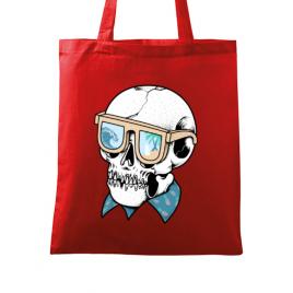 Sacosa din panza skull holiday rosu