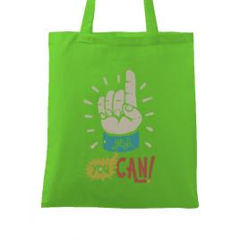 Sacosa din panza yes you can verde mar