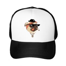 Sapca personalizata pug life alb