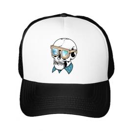 Sapca personalizata skull holiday alb