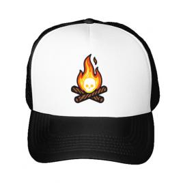 Sapca personalizata skullfire alb