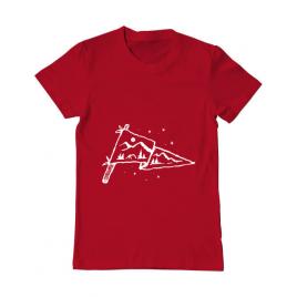 Tricou adler barbat camp flag rosu
