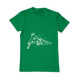 Tricou adler barbat camp flag verde mediu