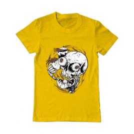 Tricou adler barbat coffee addict galben