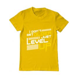 Tricou adler barbat i dont get older galben