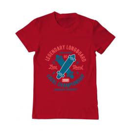 Tricou adler barbat legendary longboard rosu