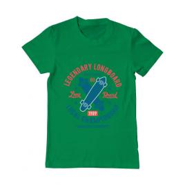Tricou adler barbat legendary longboard verde mediu