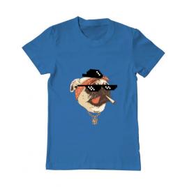 Tricou adler barbat pug life albastru azuriu