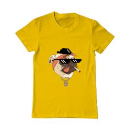 Tricou adler barbat pug life galben
