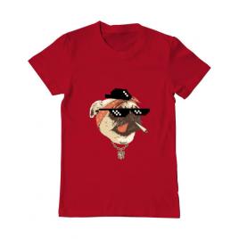 Tricou adler barbat pug life rosu